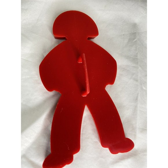 Tupperware Cookie Cutter VINTAGE Gingerbread boy Red Plastic 5" - Picture 6 of 6